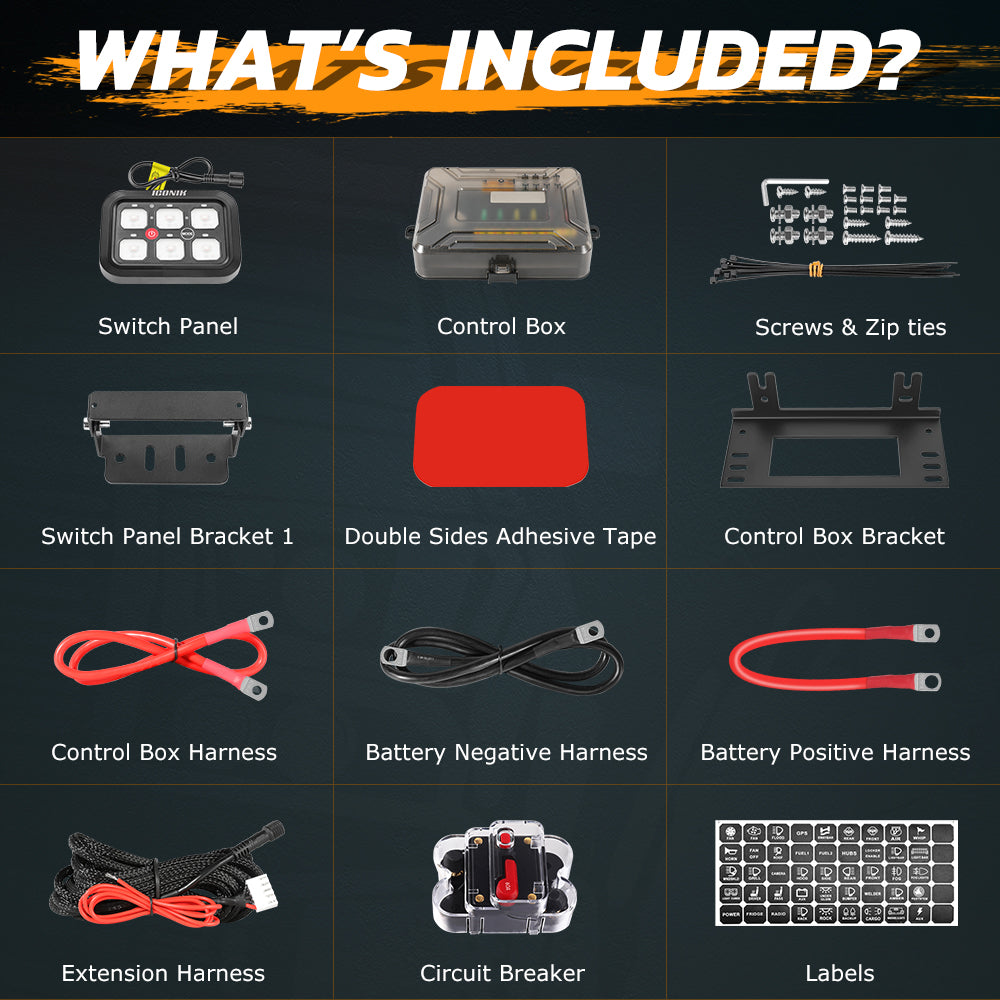 6 Gang RGB Switch Panel With Bluetooth APP Toggle/ Momentary/ Pulsed Mode Supported