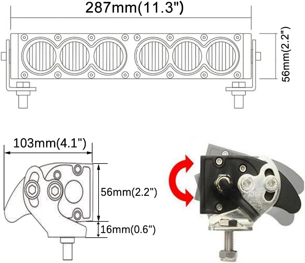 ICONIK VORTEX 12" 60W Led Light Bar