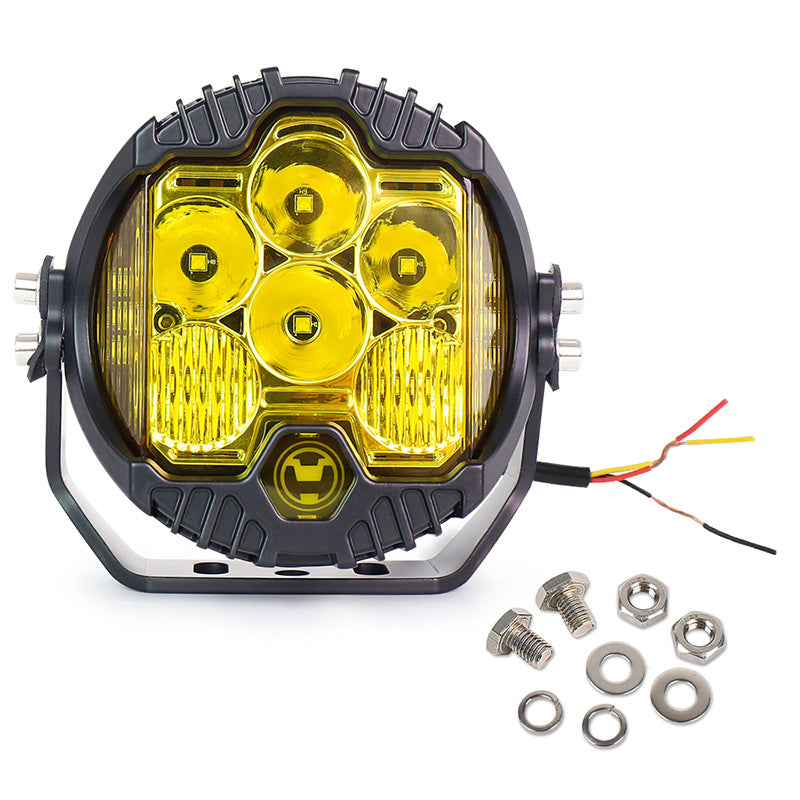 6L 12V 5" Round LED Work Light White/Yellow DRL Driving Fog Lamp Off Road LED Light For Jeep Truck 4x4 Cars SUV UTV RZR CAN-AM HONDA YAMAHA POLARIS KAWASAKI 