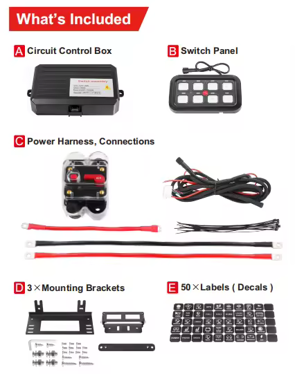 RGB 8 Gang Switch Panel With APP Toggle/ Momentary/ Pulsed Mode Supported