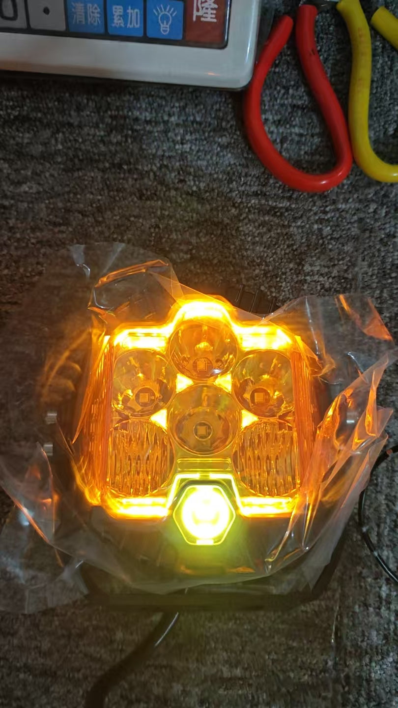 6L 12V 5" Round LED Work Light White/Yellow DRL Driving Fog Lamp Off Road LED Light For Jeep Truck 4x4 Cars SUV UTV RZR CAN-AM HONDA YAMAHA POLARIS KAWASAKI 