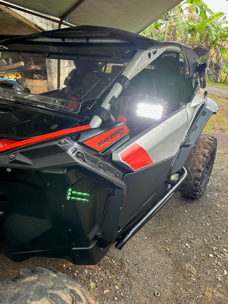 ICONIK OVERLAND Side Mirrors With LED Lights 1.75 - 2' Polaris RZR XP Pro R Turbo R Pro XP Pro S Can-Am Maverick X3 Maverick R Honda