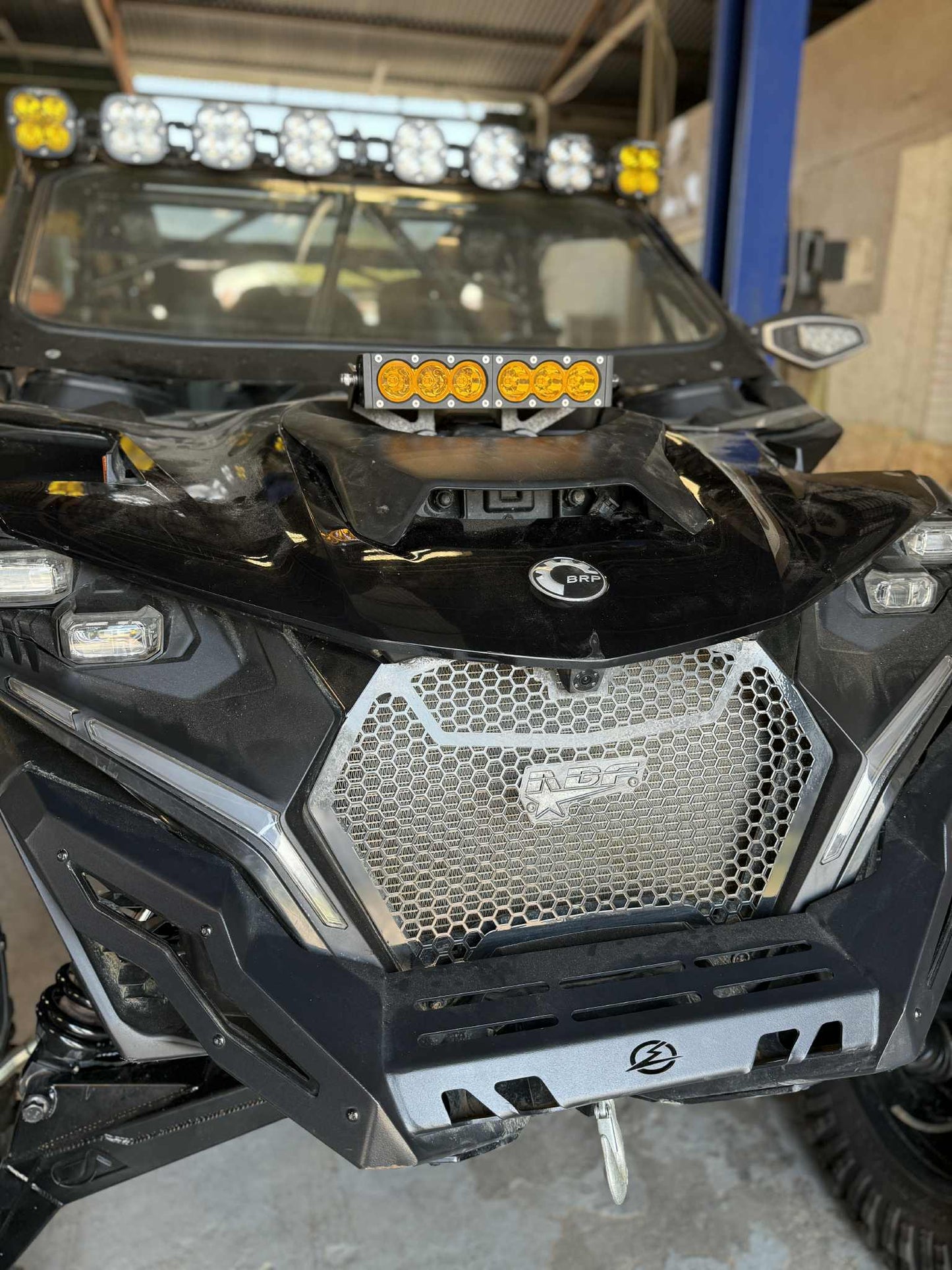 Bracket mount for 2024+ CAN-AM Maverick R shox tower ICONIK VORTEX 12" 60W LED Light Bar