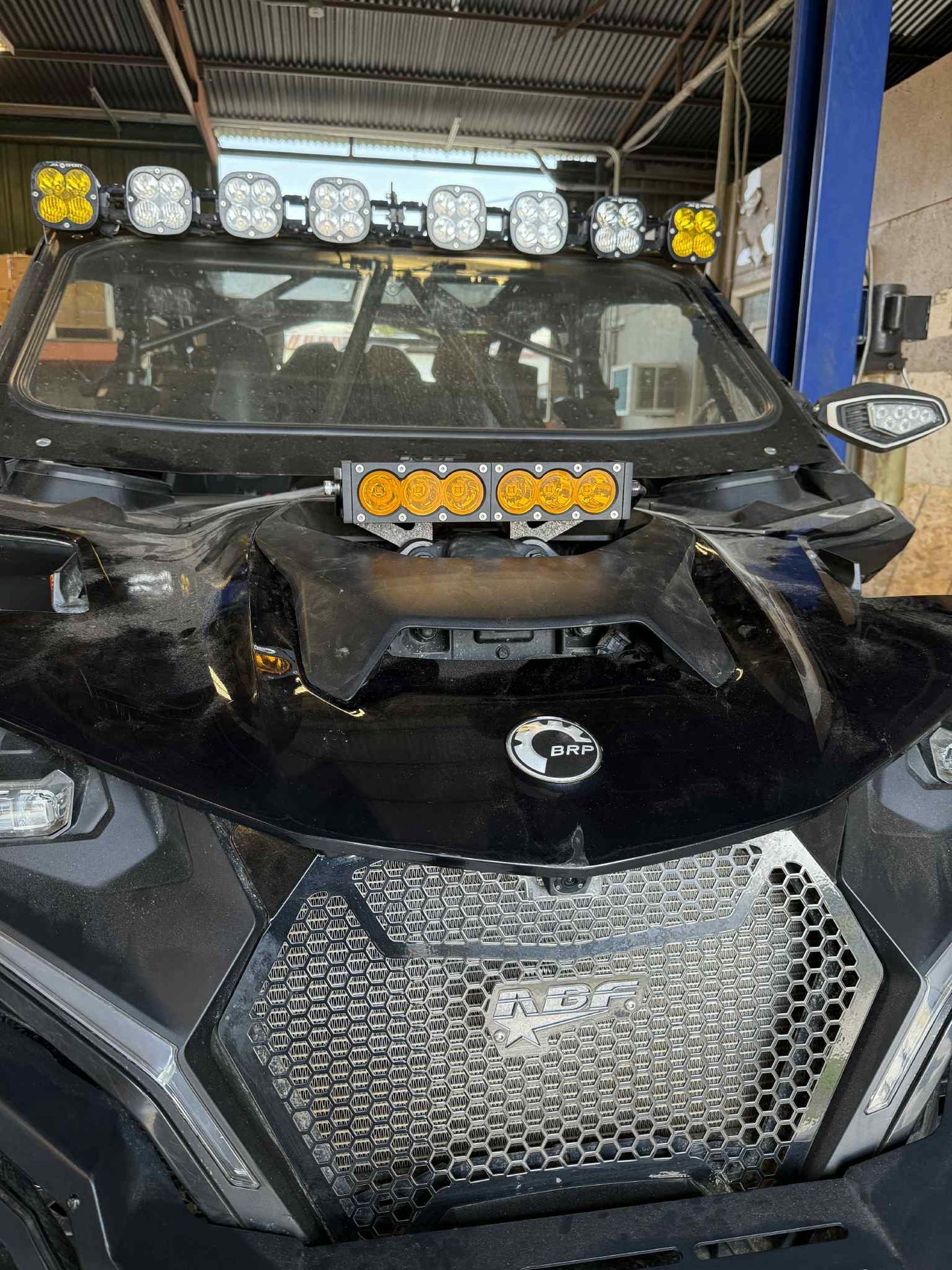 Bracket mount for 2024+ CAN-AM Maverick R shox tower ICONIK VORTEX 12" 60W LED Light Bar