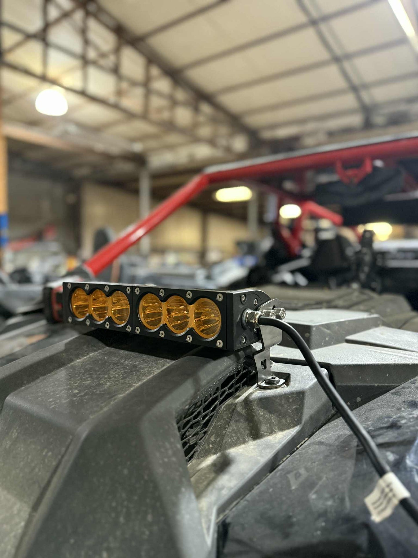 12" ICONIK VORTEX hood bracket mounts for 2020-2024 Polaris RZR Pro R, Turbo R, and Pro XP