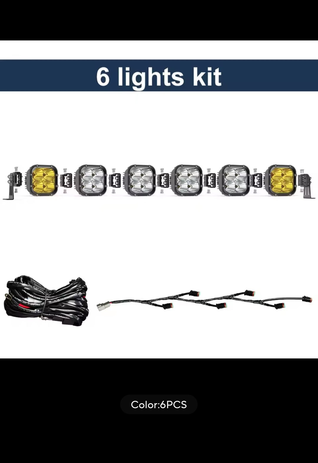 ICONIK REFLEX 32" LED Square Driving Linkable Light Bar-6 lamps