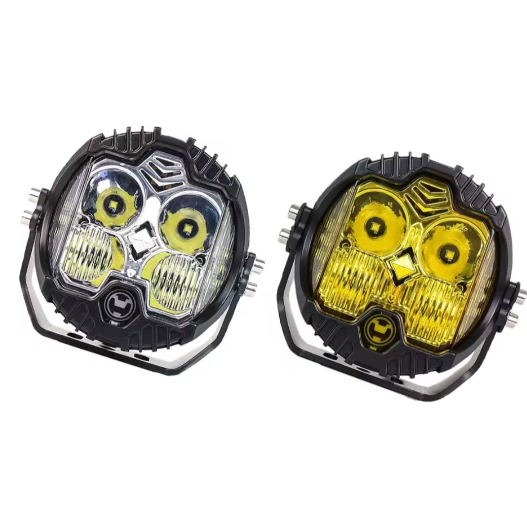 4L 12V 5" Round LED Work Light White/Yellow DRL Driving Fog Lamp Off Road LED Light For Jeep Truck 4x4 Cars SUV UTV RZR CAN-AM HONDA YAMAHA POLARIS KAWASAKI 