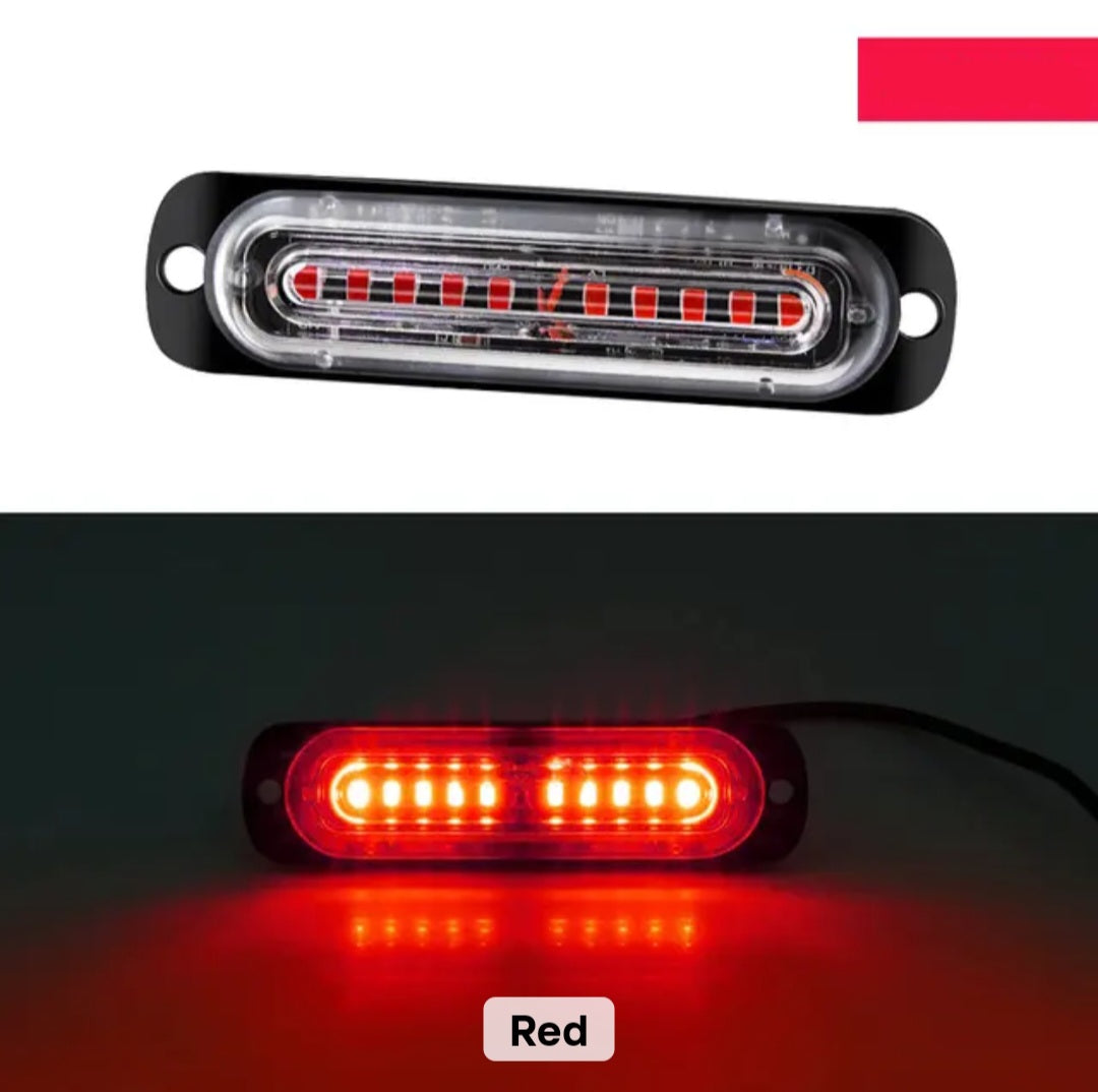 Chase bar 10 LED Strobe Lights, 18 Flash Modes Flashing Strobe Light Bar multiple colors For ATV/UTV Car Truck Van Construction Off Road Vehicle Trailer
