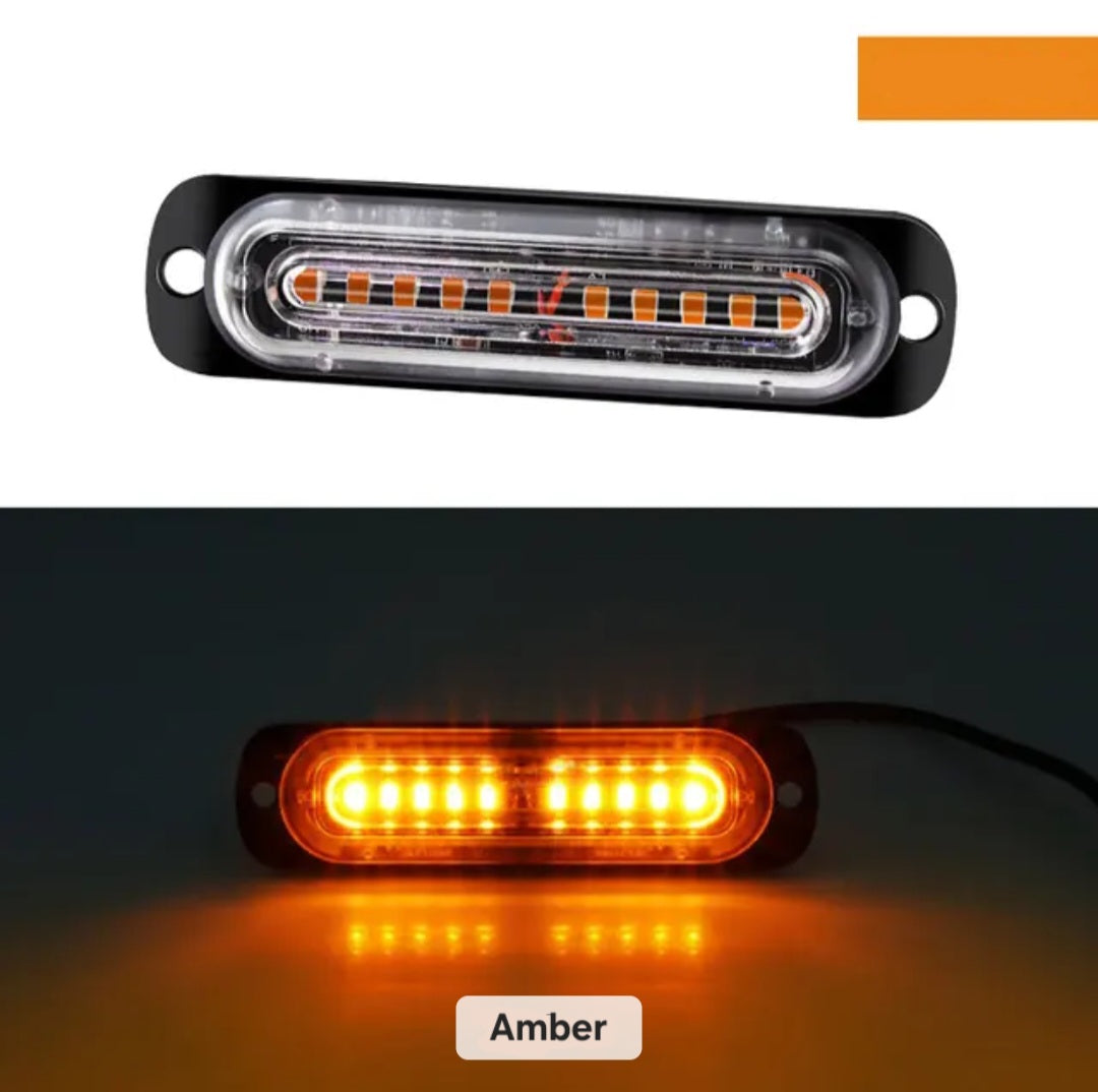 Chase bar 10 LED Strobe Lights, 18 Flash Modes Flashing Strobe Light Bar multiple colors For ATV/UTV Car Truck Van Construction Off Road Vehicle Trailer