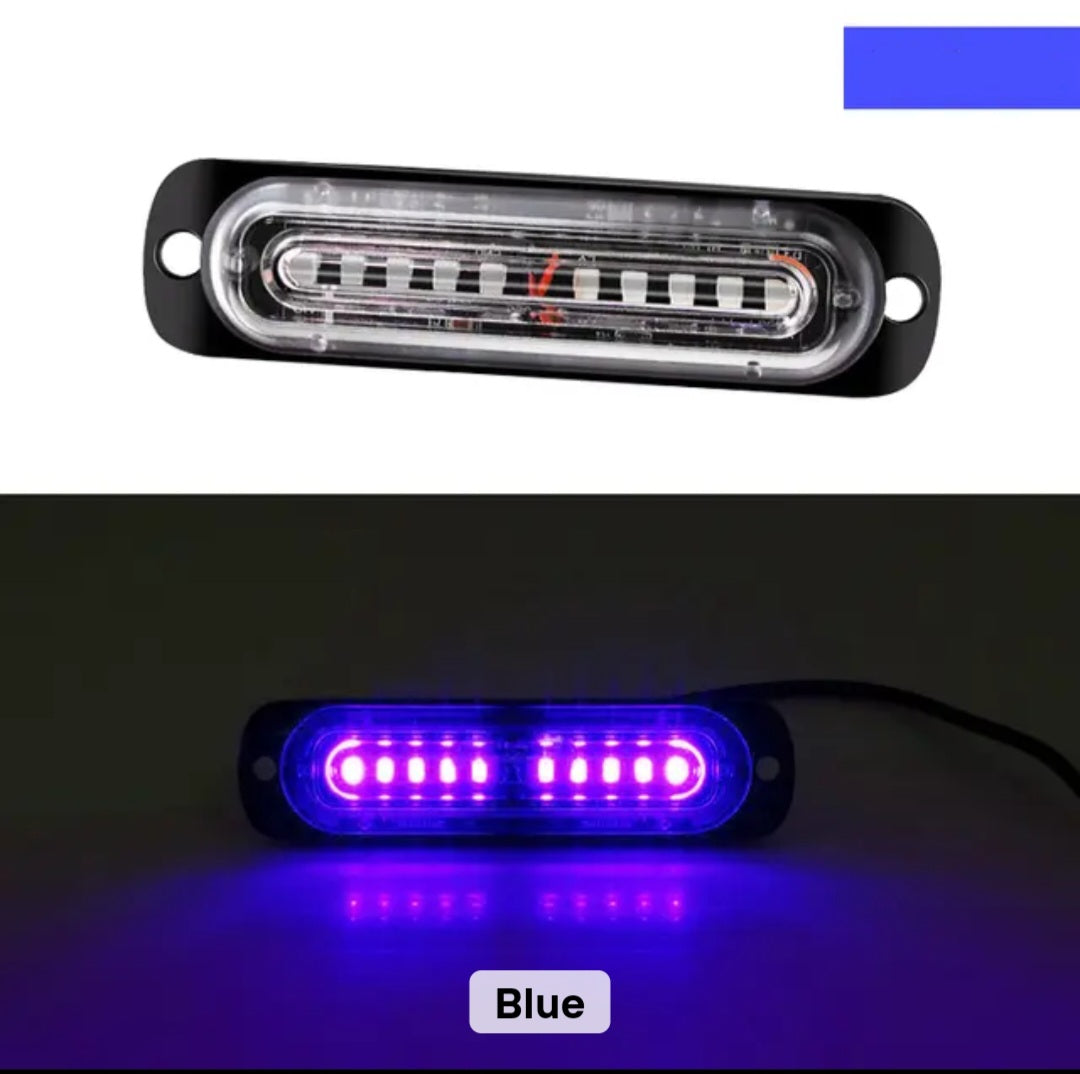 Chase bar 10 LED Strobe Lights, 18 Flash Modes Flashing Strobe Light Bar multiple colors For ATV/UTV Car Truck Van Construction Off Road Vehicle Trailer