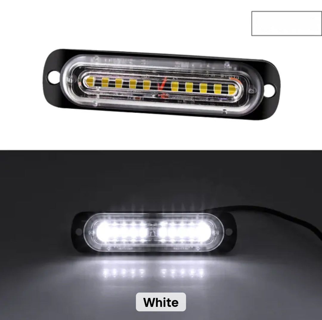 Chase bar 10 LED Strobe Lights, 18 Flash Modes Flashing Strobe Light Bar multiple colors For ATV/UTV Car Truck Van Construction Off Road Vehicle Trailer