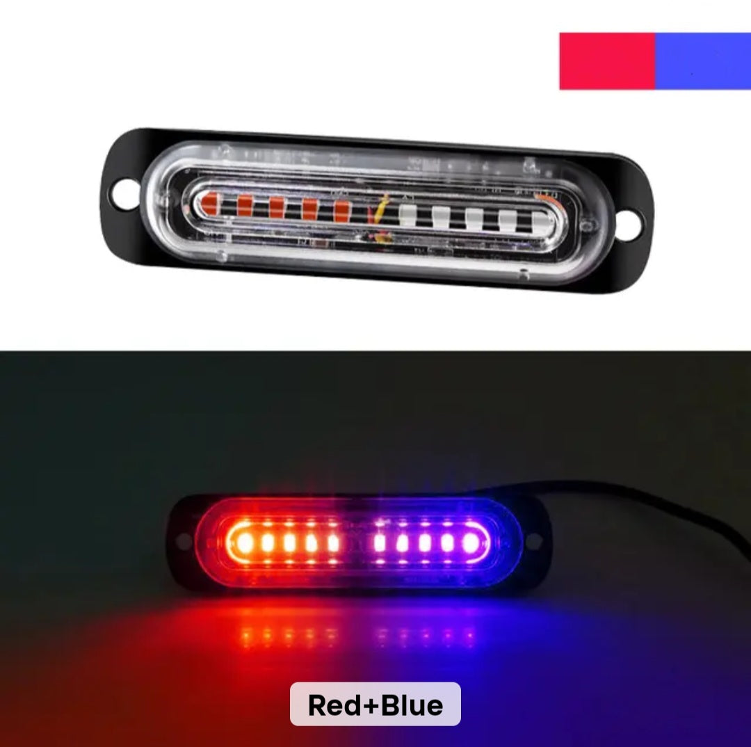 Chase bar 10 LED Strobe Lights, 18 Flash Modes Flashing Strobe Light Bar multiple colors For ATV/UTV Car Truck Van Construction Off Road Vehicle Trailer