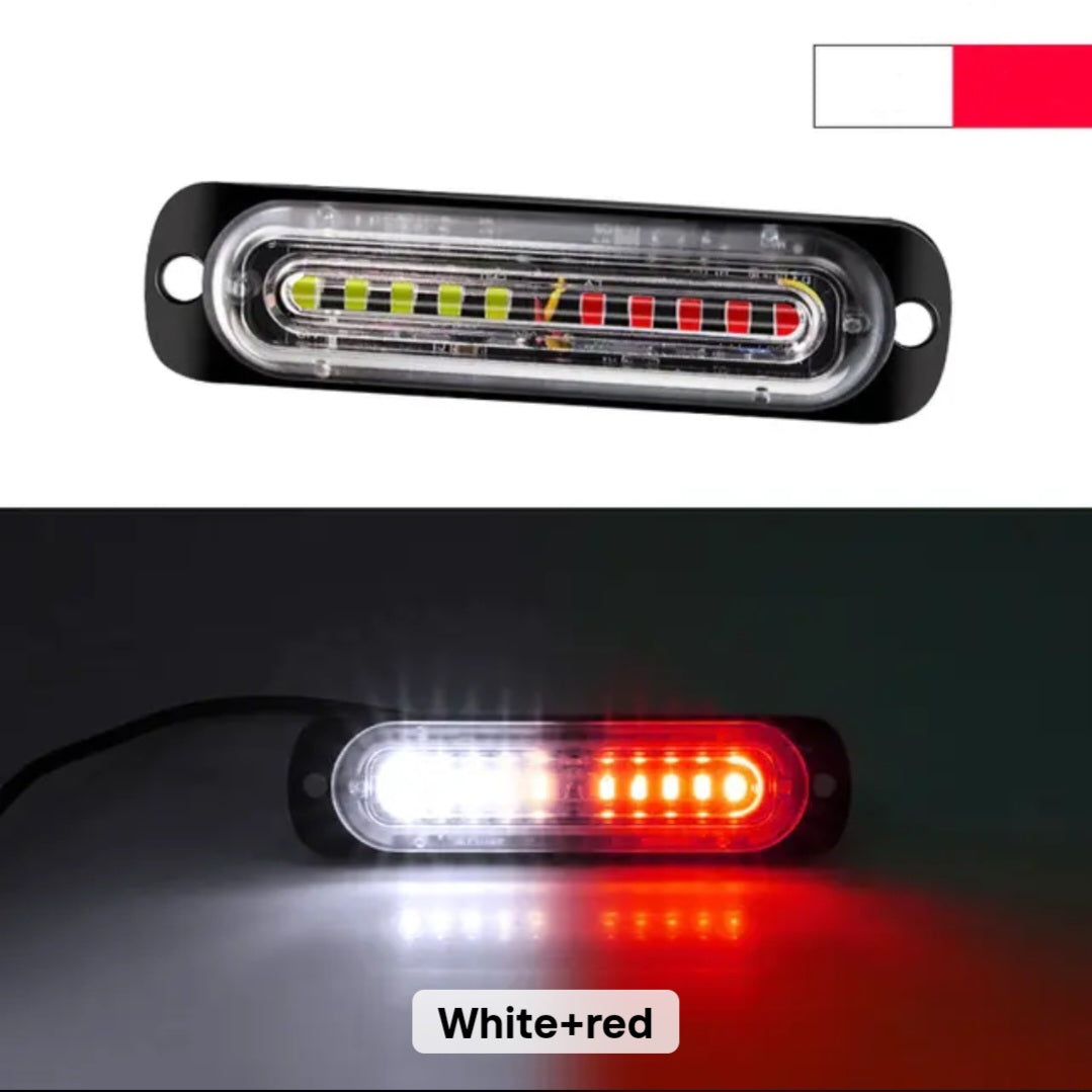 Chase bar 10 LED Strobe Lights, 18 Flash Modes Flashing Strobe Light Bar multiple colors For ATV/UTV Car Truck Van Construction Off Road Vehicle Trailer