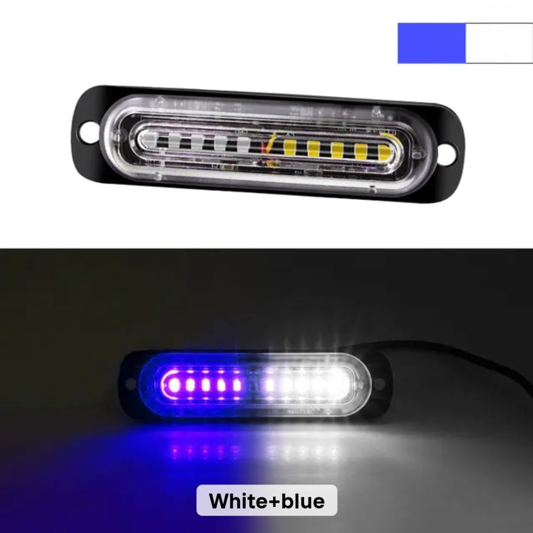 Chase bar 10 LED Strobe Lights, 18 Flash Modes Flashing Strobe Light Bar multiple colors For ATV/UTV Car Truck Van Construction Off Road Vehicle Trailer
