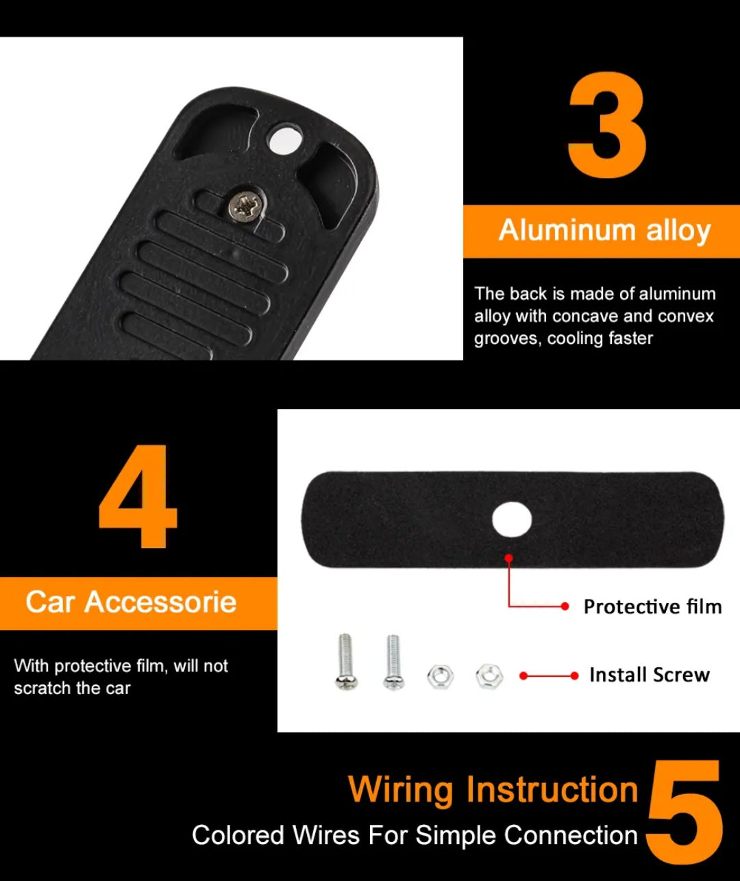 Chase bar 10 LED Strobe Lights, 18 Flash Modes Flashing Strobe Light Bar multiple colors For ATV/UTV Car Truck Van Construction Off Road Vehicle Trailer