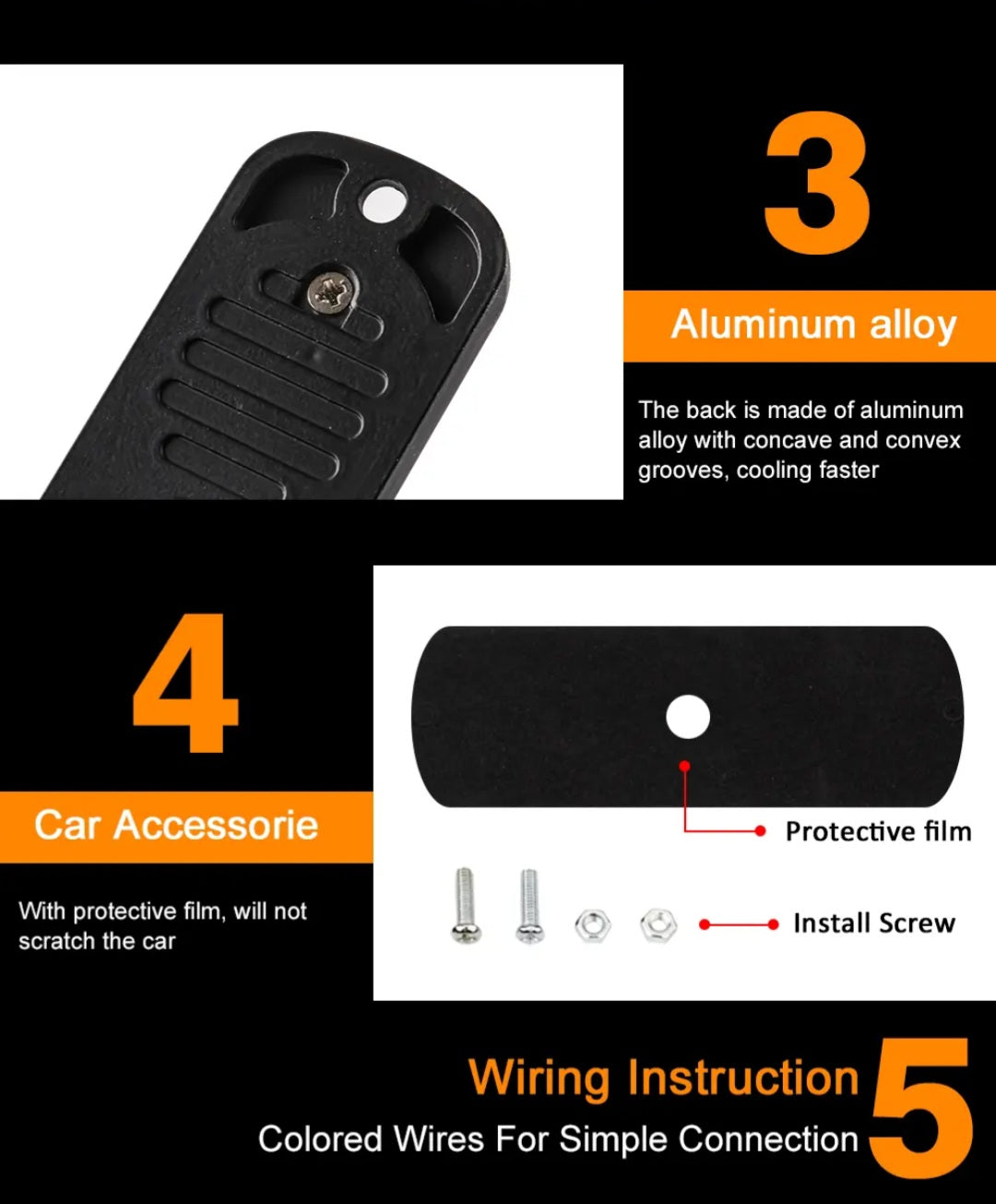 Chase bar 20 LED Strobe Lights, 18 Flash Modes Flashing Strobe Light Bar multiple colors For ATV/UTV Car Truck Van Construction Off Road Vehicle Trailer