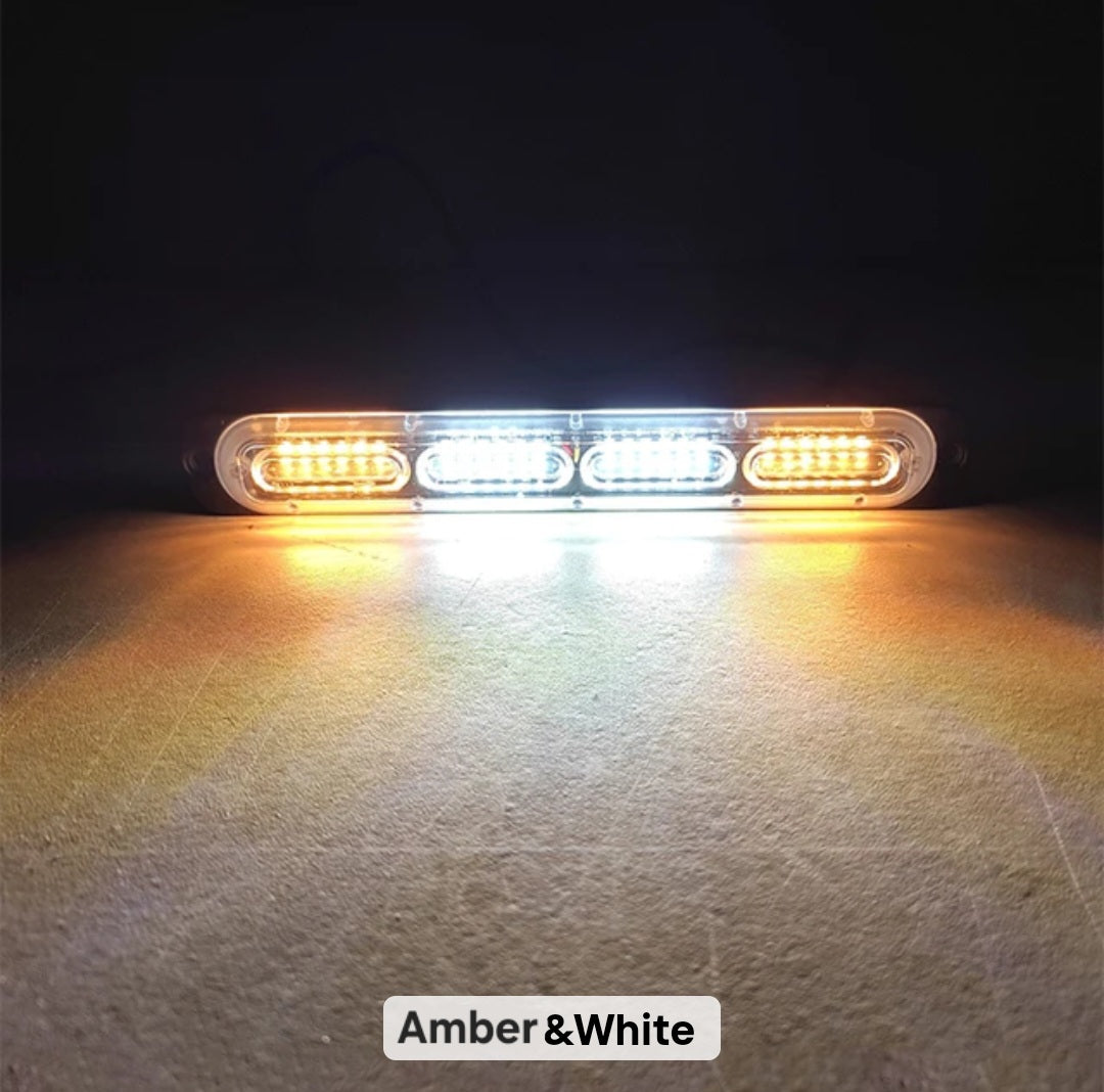 Chase bar 24 LED Strobe Lights, 18 Flash Modes Flashing Strobe Light Bar multiple colors For ATV/UTV Car Truck Van Construction Off Road Vehicle Trailer