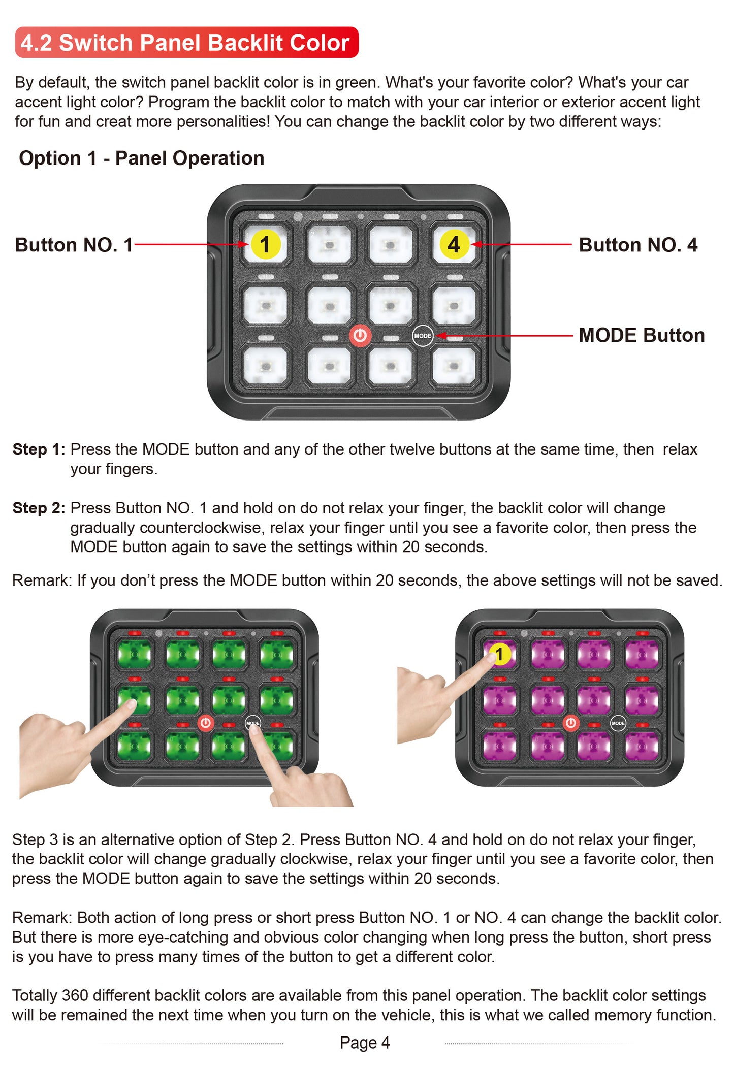 12 Gang RGB Switch Panel With Bluetooth APP Toggle/ Momentary/ Pulsed Mode Supported