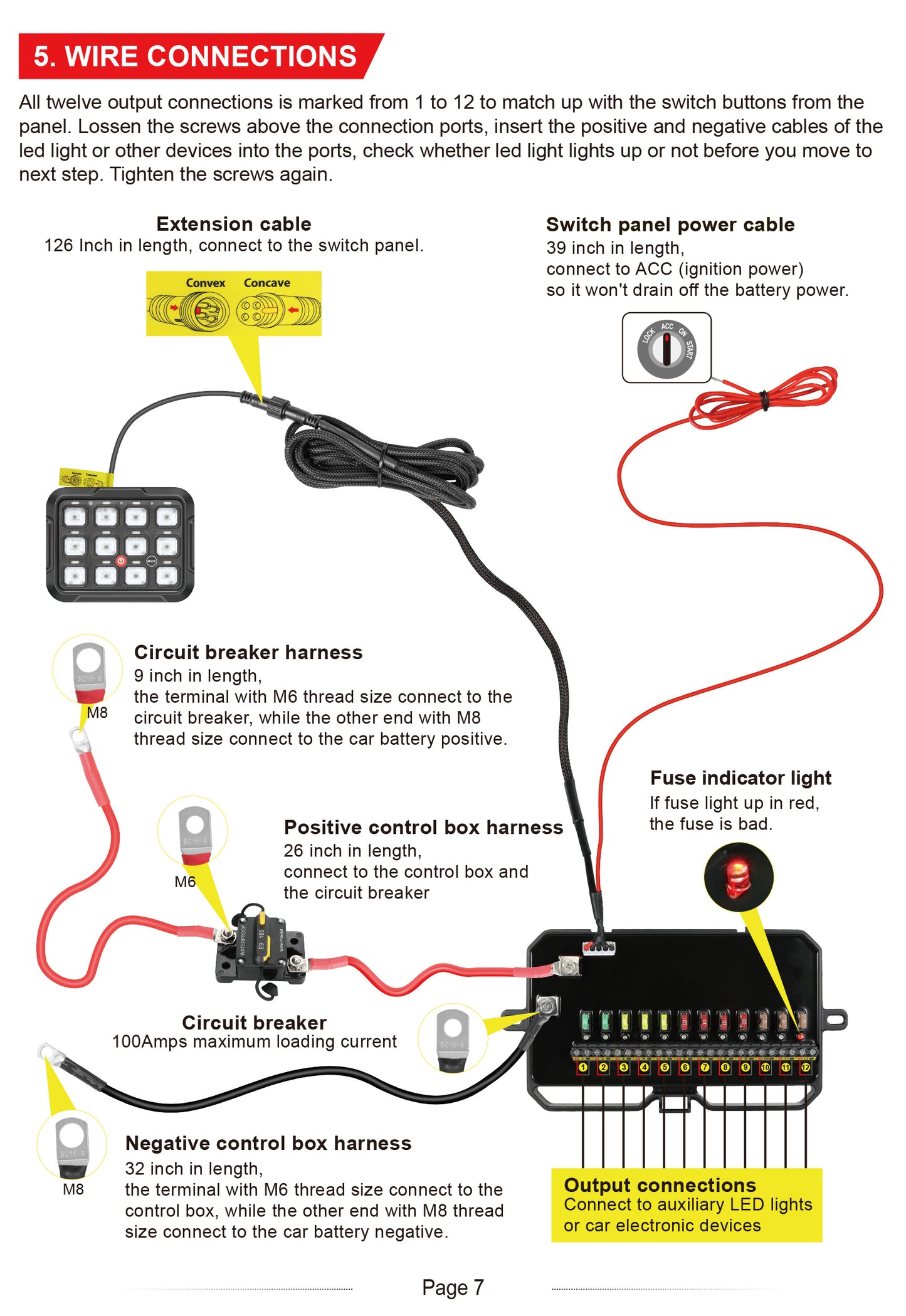 12 Gang RGB Switch Panel With Bluetooth APP Toggle/ Momentary/ Pulsed Mode Supported